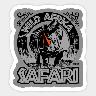 Wild Africa Safari, rhinoceros, Sticker